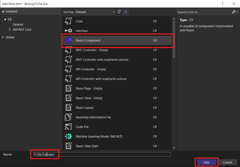 Step-by-Step Guide to develop Tic-Tac-Toe AI with Blazor
